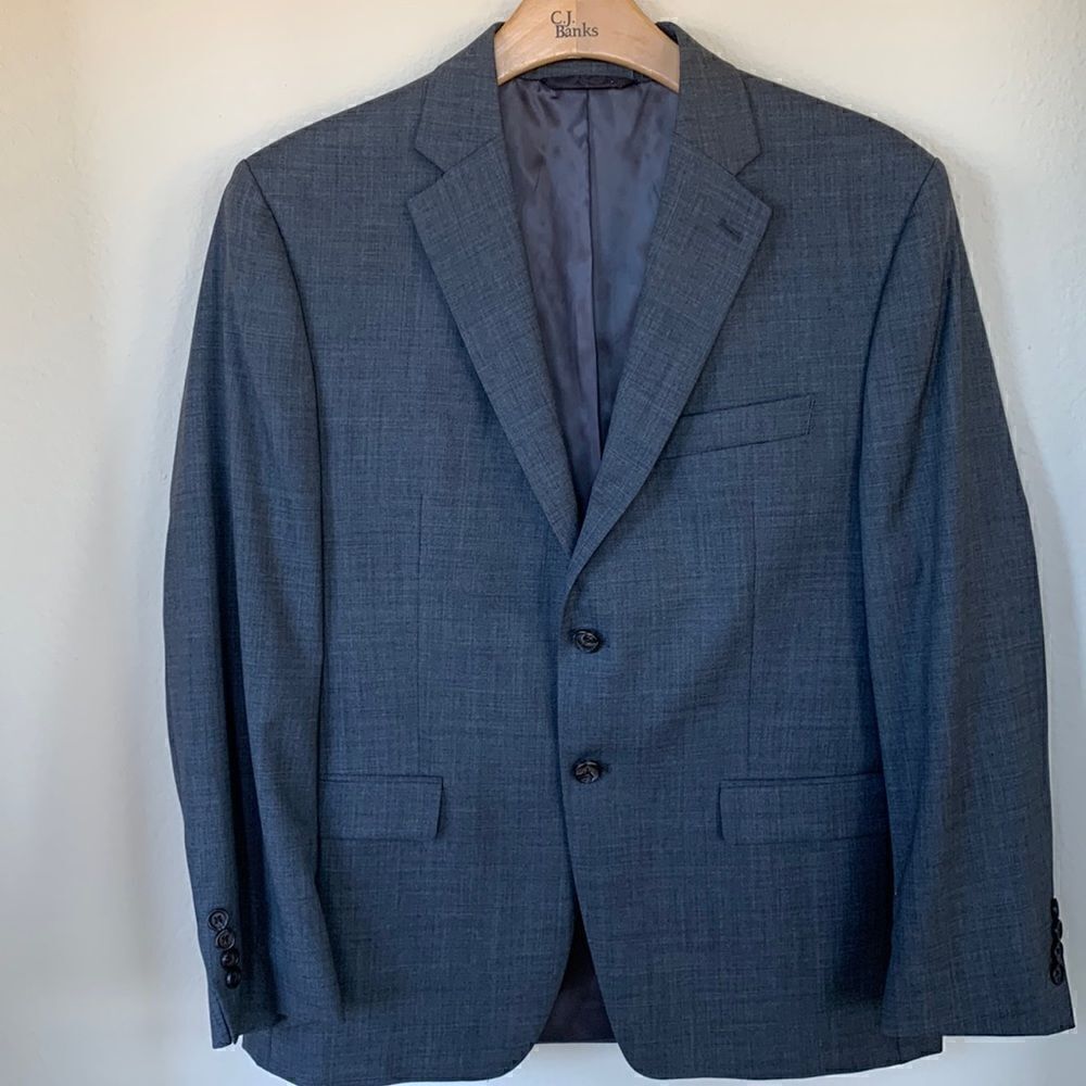 Lauren Ralph Lauren Mens 100% Wool Lanie Gray Blazer Jacket Sport Suit Coat 42 S